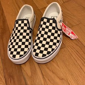 Checkered Vans. Never worn. Brand new.   Size 7.5 Womens